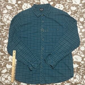 Billabong Teal Checkered Casual Shirt